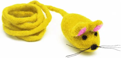 Vista 14 de Glaciart One Mini juguete de fieltro para gatos, tamaño de gatito y gato pequeño, juguete de lana natural, juguete interactivo suave y mullido