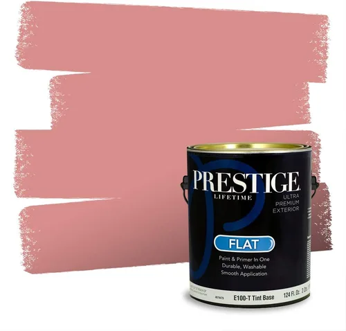 Vista 555 de Prestige Paints Pintura exterior e imprimación en uno, 1 galón, plano, coincidencia comparable de Valspar* Amber Rose*