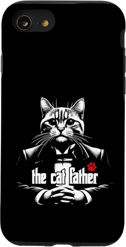 Vista 18 de The Catfather Fathersday Funny Gifts Best Birthday Cat Dad Case for iPhone 16