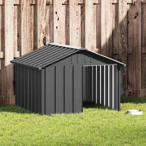 Vista 2 de vidaXL Casa para perros, perrera para mascotas al aire libre con techo a prueba de clima, perrera duradera para cachorros al aire libre