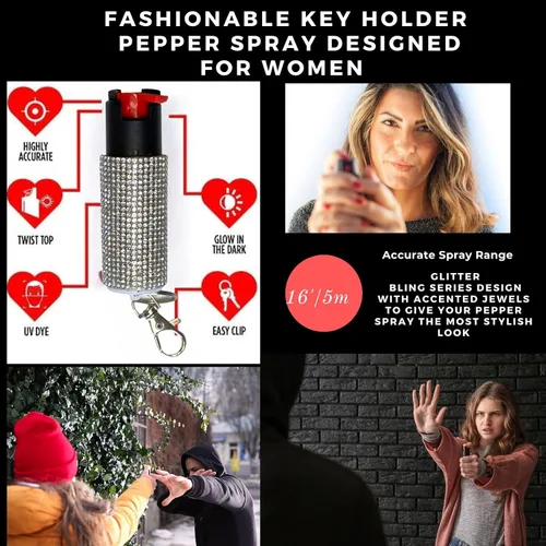 Vista 5 de ADJCF Stylish Women's Gift Set with Alarm, Beaded Wristlet, Credit Card Puller, and Travel Bottle Holder AccessoriesKit.