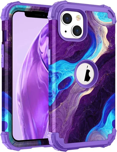 Vista 54 de Hocase Funda para iPhone SE 2022/2020, resistente a prueba de golpes, de plástico duro+goma de silicona, funda protectora híbrida para iPhone SE