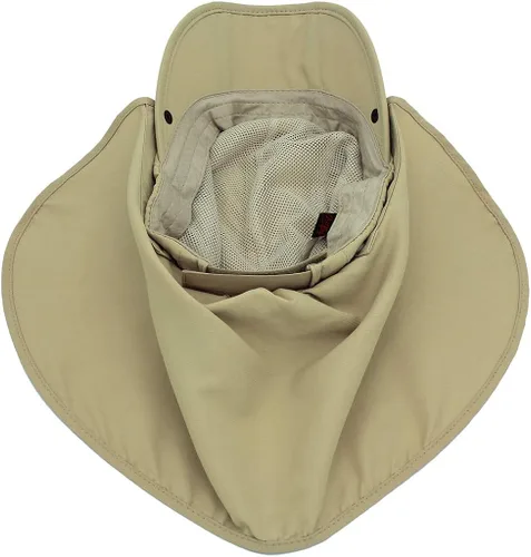 Vista 5 de Home Prefer Gorra de protección solar UPF 50+ para niños, sombrero de pesca de secado rápido con solapa para el cuello