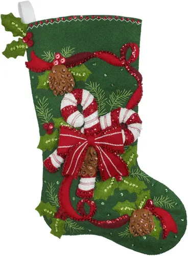 Vista 5 de Kit de Adornos de Navidad Elegante de Fieltro Bucilla 86977E