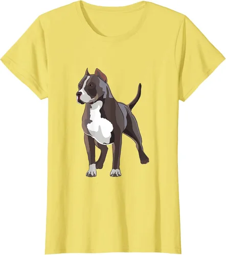 Vista 19 de American Bully Dog Holder Illustration for Dog Lovers T-Shirt Negro