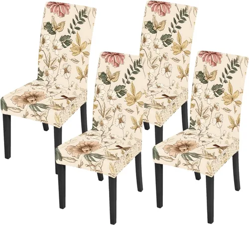 Vista 38 de ANNA QUEEN Juego de 6 fundas para sillas de comedor y cocina, fundas elásticas lavables para sillas de comedor, decoración elegante del hogar