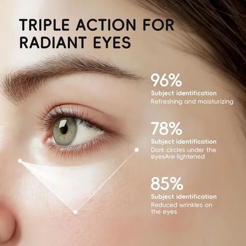 Vista 5 de ARAKY - Crema de ojos de leche para ojeras e hinchazón, suero hidratante de triple rodillo, mejora la elasticidad de la piel, opacidad hidratante