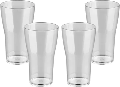 Vista 2 de Vasos de cerveza irrompibles, vasos de plástico de policarbonato multiusos, ideales como vasos sin alcohol, vasos de jugo y agua, vasos