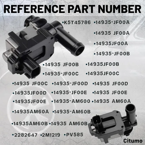 Vista 6 de Válvula solenoide de purga de recipiente de vapor Control de purga Válvula solenoide de vacío Válvula de cierre de recipiente de vapor Reemplaza #