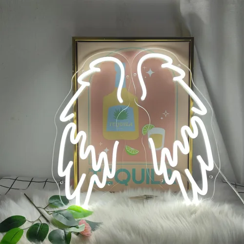 Vista 2 de Letrero de neón con alas de ángel enormes para decoración de pared, alas de ángel, luces de neón para fiestas familiares, bonitos letreros de neón