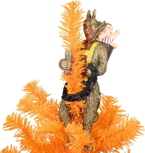 Vista 7 de Tree Buddees Creepy Krampus - Decoración para árbol de Navidad o Halloween, grande, 10 pulgadas