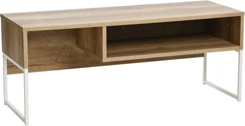 Vista 17 de Household Essentials Mesa de centro de grano Ashwood con base de hierro negro