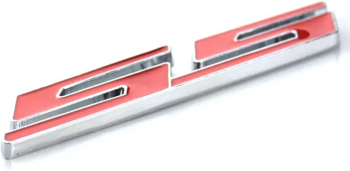 Vista 2 de Aimoll 1 placa de repuesto 3D para rejilla SS Emblema para Camaro Chevrolet serie GM frontal (rojo cromado)