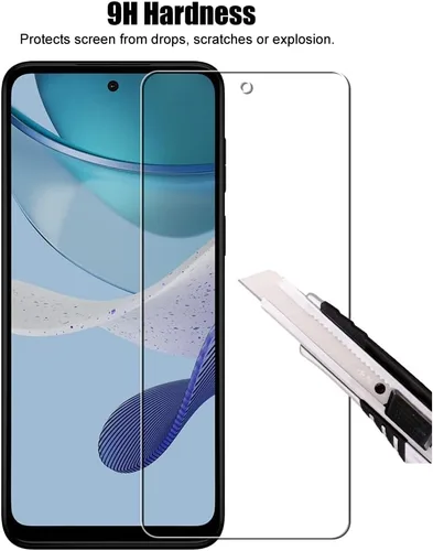 Vista 5 de (3+3) Protector de pantalla de vidrio templado con protector de lente de cámara para Motorola Moto G 5G 2023 (paquete de 3)