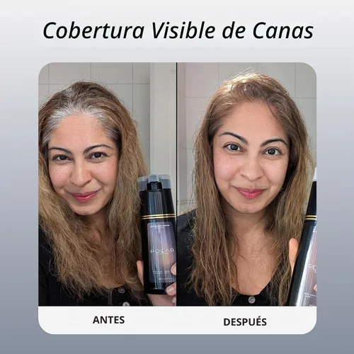 Vista 2 de Champú de tinte polar para el cabello castaño claro champú de color para cabello gris