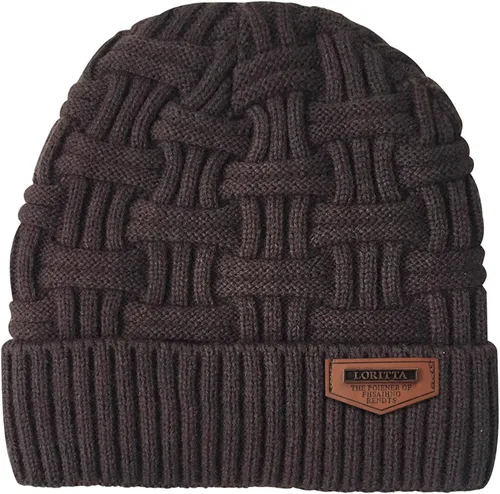 Vista 93 de Loritta Gorro de invierno cálido de punto grueso y holgado para hombre