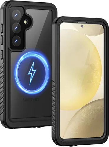 Vista 20 de Lanhiem Funda para teléfono Samsung Galaxy S24+ Plus, IP68 impermeable a prueba de polvo con protector de pantalla integrado, carcasa protectora Azul