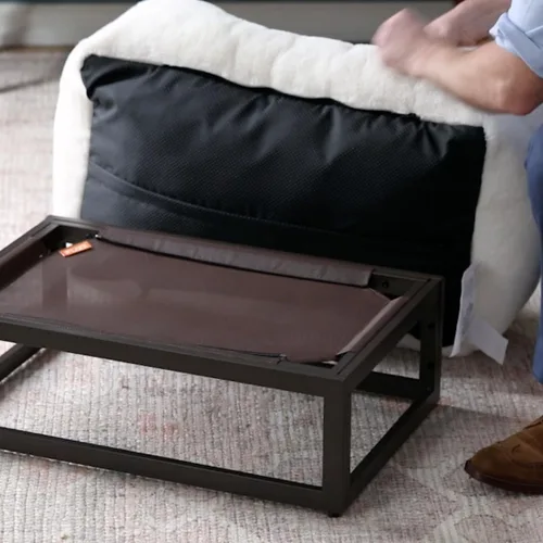Vista 7 de FUZI Luxury Up - Cama elevada para perros para cachorros, cama elevada para mascotas para interiores y exteriores, a prueba de mordeduras