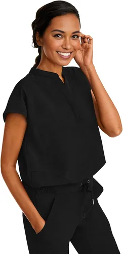 Vista 5 de Healing Hands Purple Label Women's Scrub Top with Dolman Sleeves 2 Pockets Elástico en 2 direcciones, sarga de poliéster y elastano, mangas Dolman