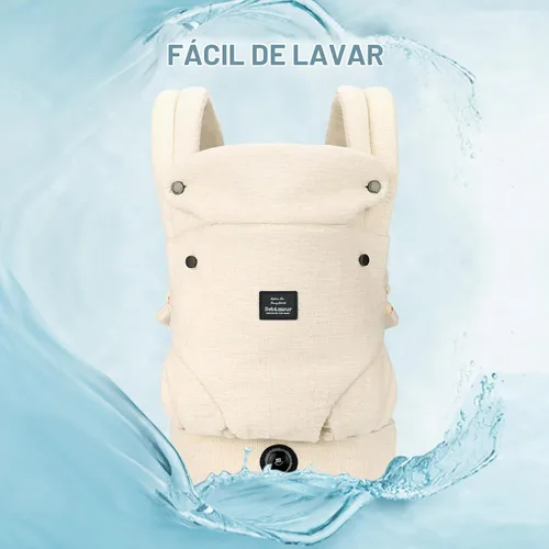 Vista 5 de Bebamour Portabebés ergonómico para bebés de 7 a 32 libras, perilla ajustable para desarrollo saludable de cadera del bebé, portabebés de algodón