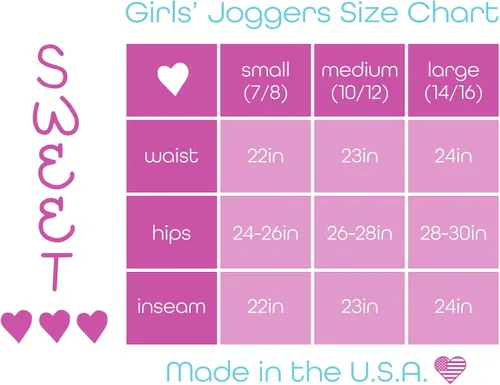 Vista 7 de Sweet Hearts Pantalones deportivos para niña, paquete de 3 pantalones deportivos con bolsillos, pantalones deportivos de cintura alta, 5-18