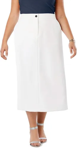 Vista 6 de Jessica London Falda midi bielástica con control de abdomen para mujer