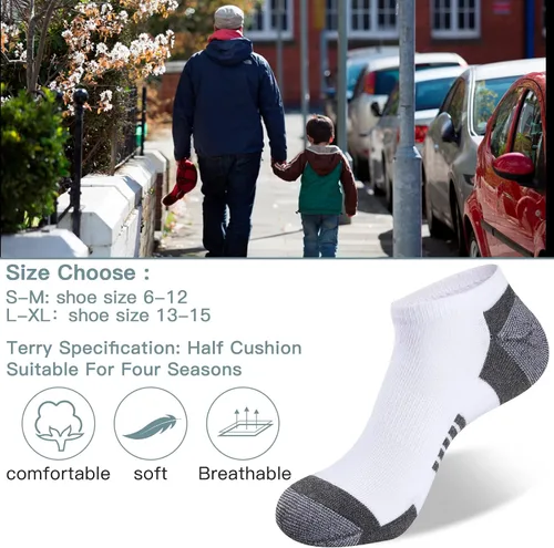 Vista 3 de COOVAN 10 pares de calcetines de corte bajo para hombre, paquete de 10 calcetines cómodos y casuales