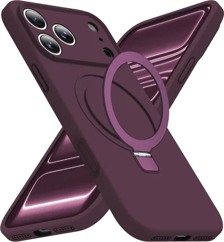 Vista 96 de SKYLMW Funda diseñada para iPhone 11 con soporte magnético invisible Compatible con Mag-Safe, a prueba de caídas de grado militar, a prueba de Negro
