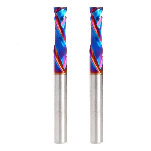 Vista 42 de Amana Tool Spektra Extreme Tool Life Recubierta - Broca de router en espiral de compresión CNC de carburo sólido recubierta, 46182-K, 1/2 D x 1 CH x