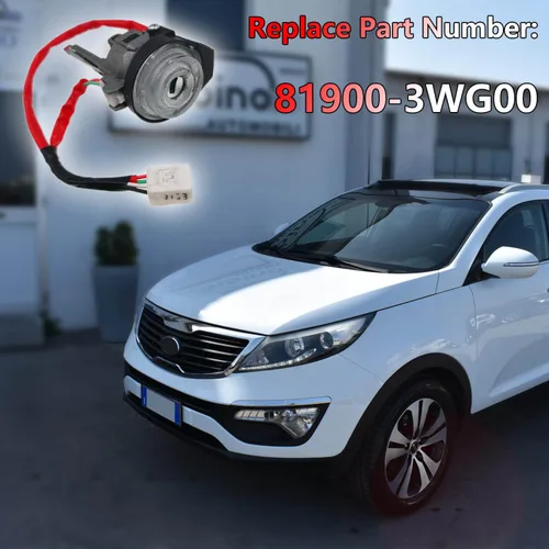 Vista 2 de Cilindro de bloqueo de encendido con llave, compatible con Kia Sportage 2011-2016 Reemplazo automotriz interruptor de encendido cilindro de bloqueo