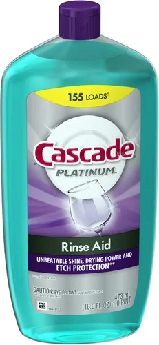 Vista 3 de Cascade Rinse Aid Platinum - Agente para lavavajillas, regular, 16 onzas líquidas (paquete de 6)