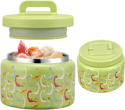 Vista 22 de JXXM Tarro térmico de 8 onzas para alimentos fríos y calientes para niños, recipientes aislados para el almuerzo, tarro de comida caliente, a prueba