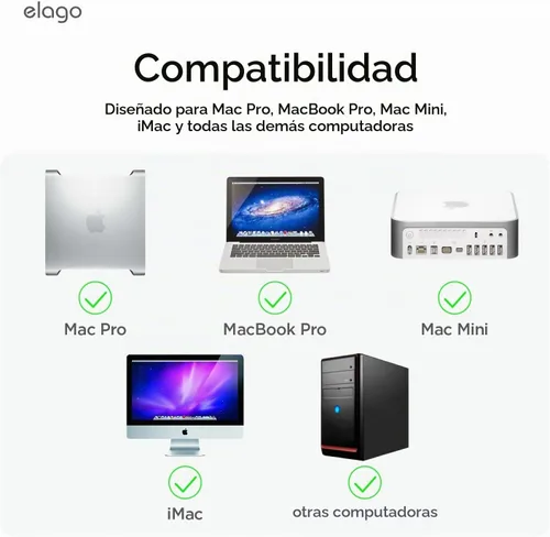 Vista 2 de elago Adaptador FireWire 400 a 800 para Mac Pro, MacBook Pro, Mac mini Negro