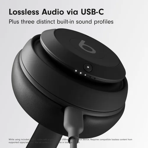 Vista 5 de Beats Studio Pro - Auriculares inalámbricos Bluetooth con cancelación de ruido con cable de carga USB-C (20 cm) - Negro mate