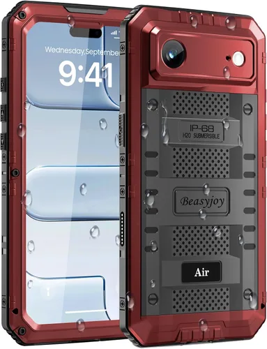 Vista 37 de Beasyjoy Funda impermeable para iPhone 13, funda de metal con protector de pantalla integrado, resistente protección de cuerpo completo, grado