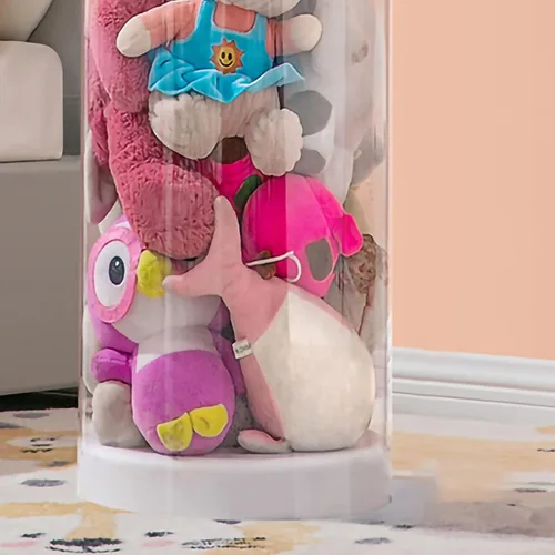 Vista 9 de Organizador de almacenamiento de juguetes, almacenamiento de juguetes, baúl de juguetes, cubo de almacenamiento de juguetes de peluche transparente