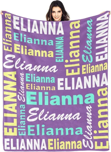 Vista 17 de Manta personalizada con nombre, manta personalizada con nombre, manta personalizada para adultos, niños y bebés, manta personalizada con monograma