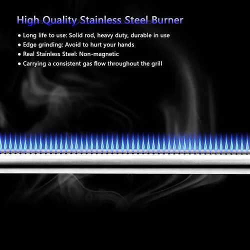Vista 8 de Barras aromatizantes y quemador de parrilla para Weber GS4 Spirit II 200, Spirit II E-210, Spirit E-210, Spirit 200 Series Grills con control