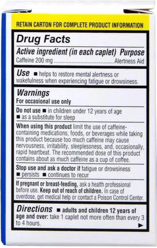 Vista 4 de Jet-Alert Cápsulas de cafeína de doble fuerza de 200 mg, 90 cápsulas, paquete de 3