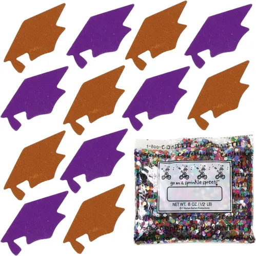 Vista 132 de Confetti Grad Cap Negro, Azul Marino Combo - 2 bolsas de media onza (1 oz)