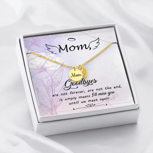 Vista 4 de Collar de recuerdo para mamá porque alguien que amamos está en el cielo regalo para recordar a mamá regalo de alas de ángel para mamá regalo