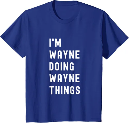 Vista 53 de Camiseta I'm Wayne Doing Wayne Things, Negro