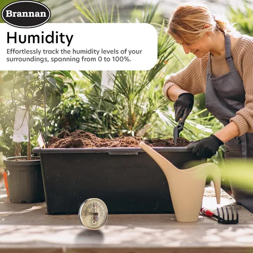 Vista 7 de Brannan Termómetro e higrómetro Max Min – Termómetro de invernadero ideal y medidor de humedad para monitorear temperaturas máximas y mínimas