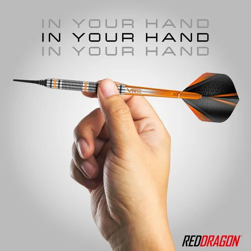 Vista 5 de RED DRAGON Darts - Amberjack Javelin Pegasus Razor Edge - Professional Tungsten Soft Tip Darts - Includes Dart Flights and Shafts