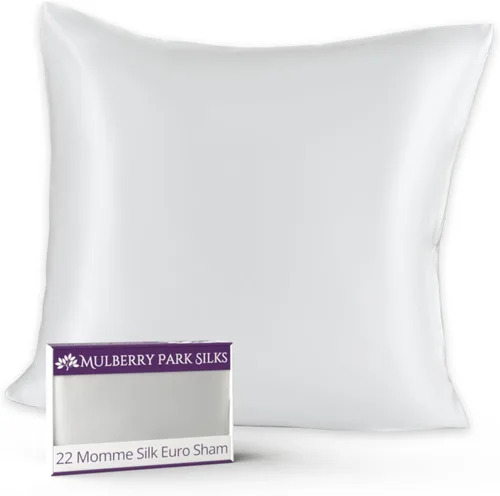 Vista 30 de Mulberry Park - Funda de almohada 100% seda, 22 mommes, seda de morera grado 6A, cierre de sobre profundo, color negro/estándar (20 x 26 pulgadas)