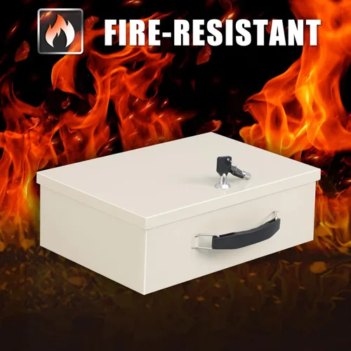 Vista 2 de xydled Caja Fuerte Resistente al Fuego Caja Fuerte con Cerradura de Llave para Almacenamiento de Seguridad en Casa y Oficina de Objetos de Valor