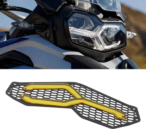 Vista 3 de Fydun Cubierta de malla para faro delantero de motocicleta con soporte fijo para F750GS / F850GS 2018‑2019