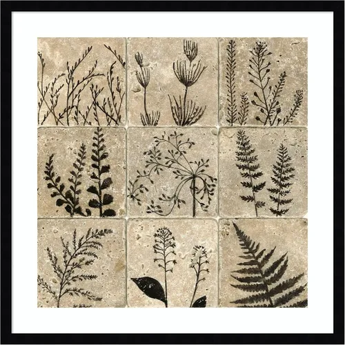 Vista 16 de Amanti Art Lienzo decorativo para pared, diseño de silueta I de azulejos de piedra de 24 x 24 pulgadas, por Megan Meagher, arte de pared de flores