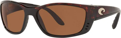 Vista 2 de Costa Del Mar Mens Fisch Low Bridge Fit Rectangular Sunglasses