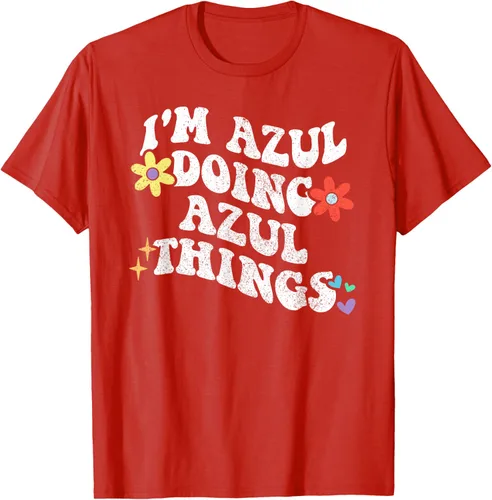 Vista 76 de Retro Groovy Im AZUL Doing AZUL Things - Camiseta divertida para el día de la madre, Negro